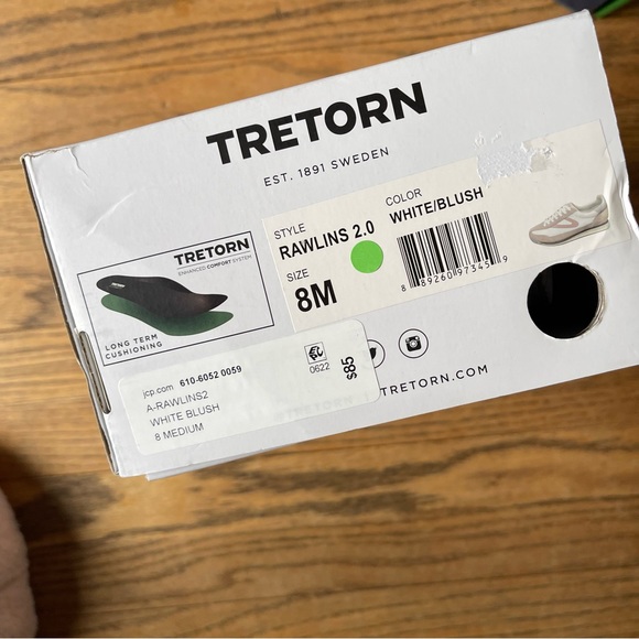 NEW Tretorn Rawlins 2.0 White Blush Sneaker Multiple Sizes NWT - Picture 3 of 4